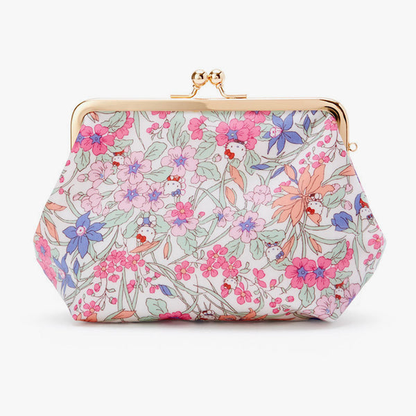 Sanrio x Liberty Fabrics Kiss-Lock Floral Frame Pouch - Limited Edition