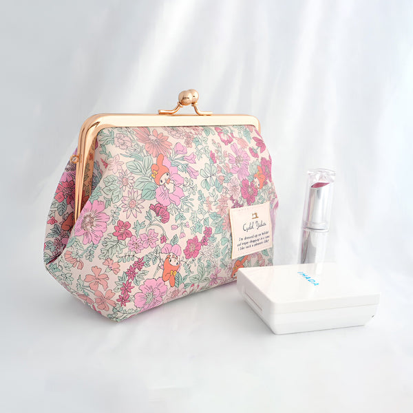 Sanrio x Liberty Fabrics Kiss-Lock Floral Frame Pouch - Limited Edition