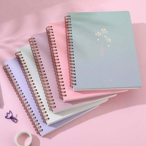 Serenity Bloom Spiral Notebooks