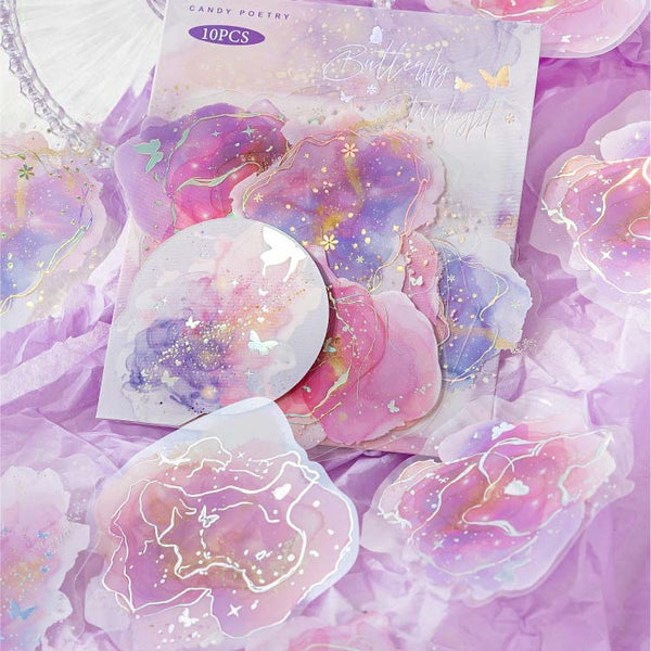 Shimmering Ink Splatter Art Stickers - New Edition