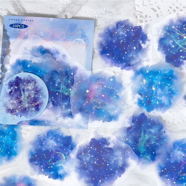 Shimmering Ink Splatter Art Stickers - New Edition