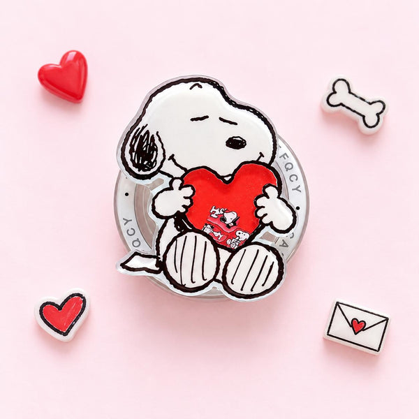 Snoopy Love Hug Magnetic Phone Grip