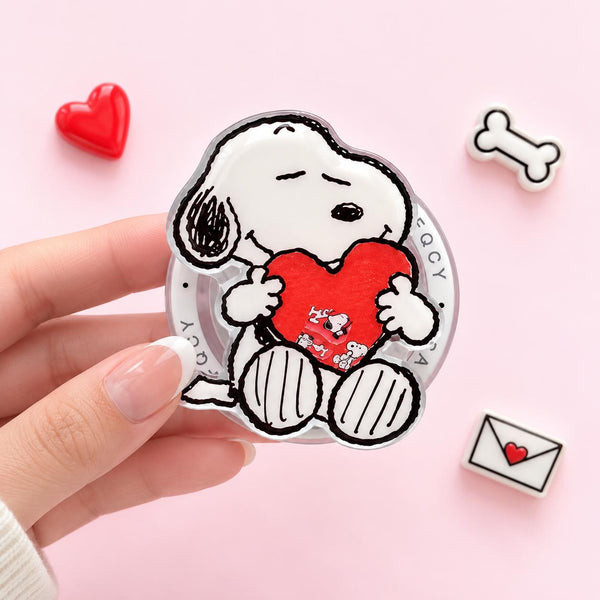 Snoopy Love Hug Magnetic Phone Grip