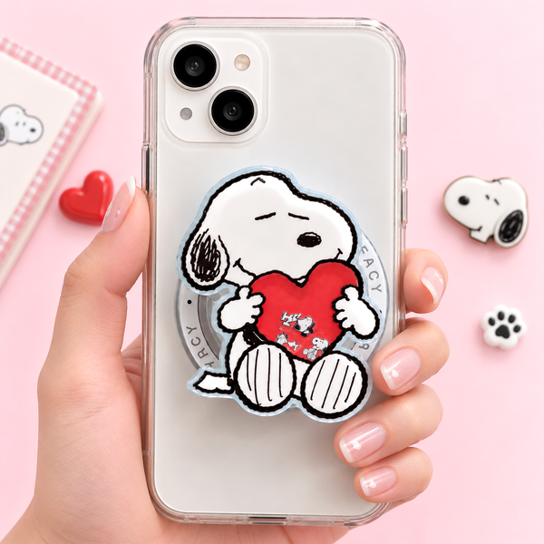 Snoopy Love Hug Magnetic Phone Grip