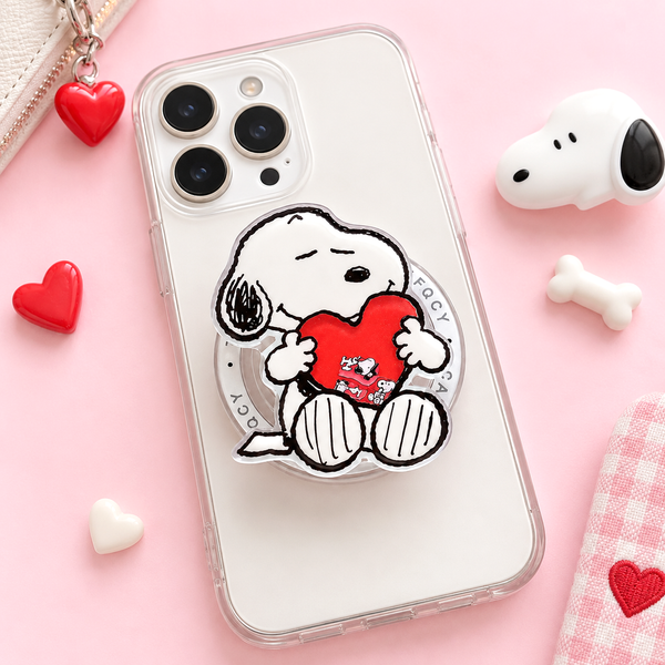 Snoopy Love Hug Magnetic Phone Grip
