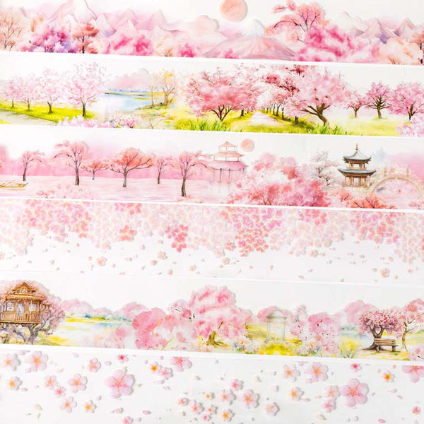 Spring Cherry Blossom Clear Masking Tapes