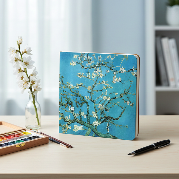 Almond Blossom Watercolor Painting Sketchbook