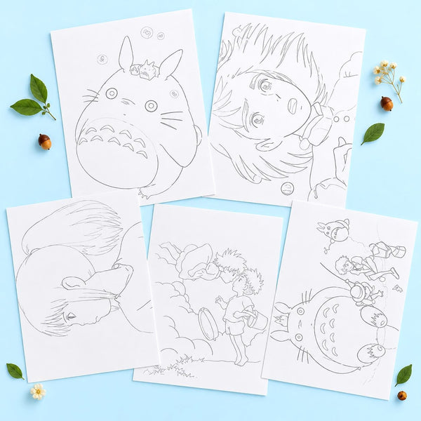 Studio Ghibli Line Art Coloring Book