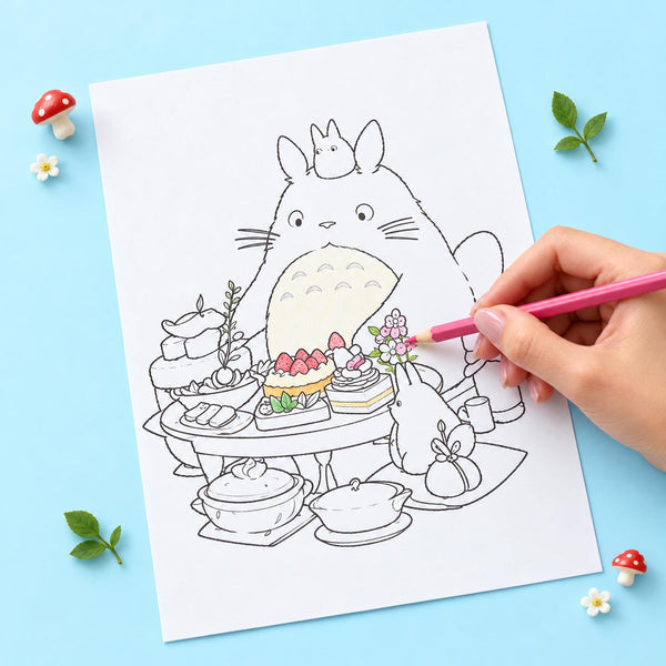 Studio Ghibli Line Art Coloring Book