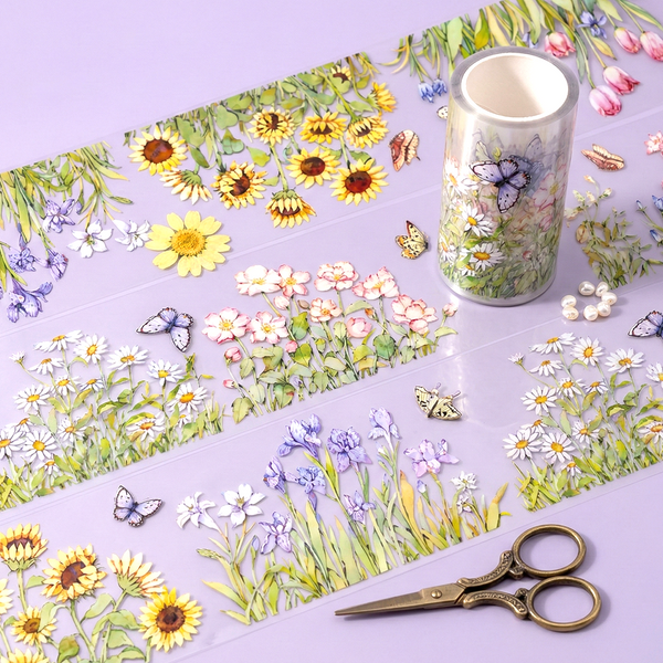 Flowering Shrubs Clear Masking Tape - Extra Wide