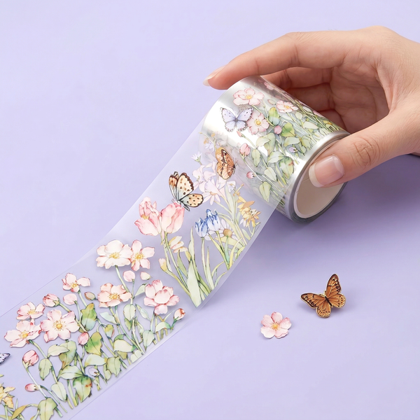 Flowering Shrubs Clear Masking Tape - Extra Wide