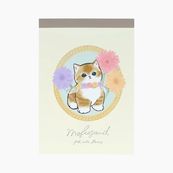 Sun-Star Mofusand Memo Pad - Kitty & Daisies - Limited Edition