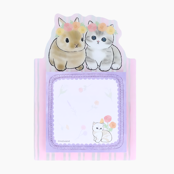 Sun-Star Mofusand Stand Sticky Notes - Bunny & Kitty - Limited Edition