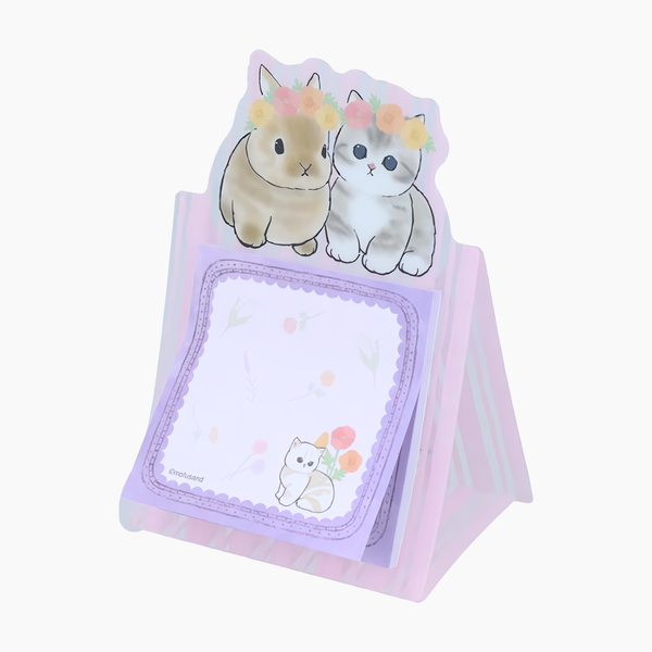 Sun-Star Mofusand Stand Sticky Notes - Bunny & Kitty - Limited Edition