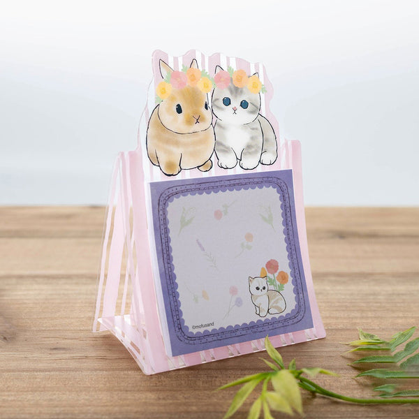 Sun-Star Mofusand Stand Sticky Notes - Bunny & Kitty - Limited Edition