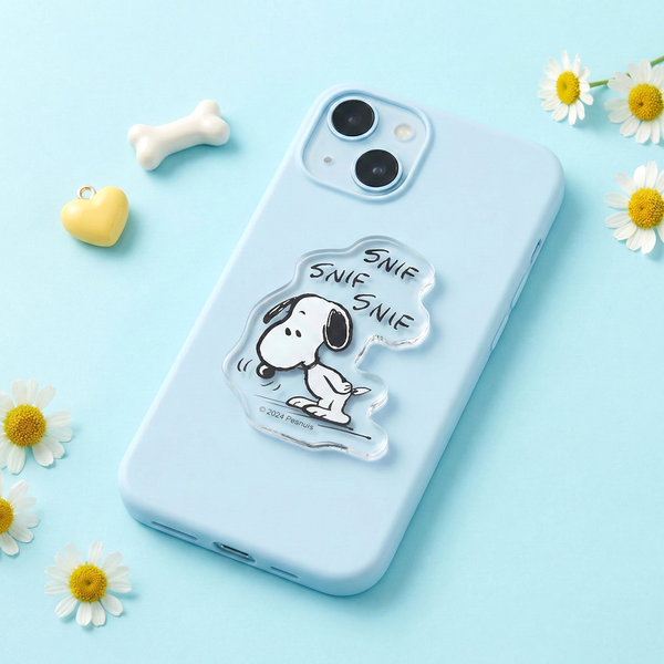 Sun-Star Peanuts Acrylic Phone Sticker - Pink - Limited Edition