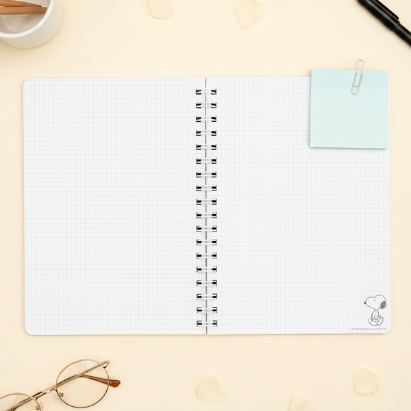 Sun-Star Peanuts Notebook - Snoopy Is The World Famous Beagle - Light Pink - Limited Edition