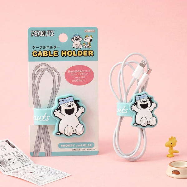 Sun-Star Peanuts Snoopy Cable Holder - Blue