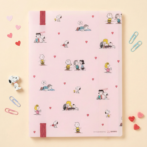Sun-Star Peanuts Snoopy Clear Book - A4 - Light Pink - Limited Edition