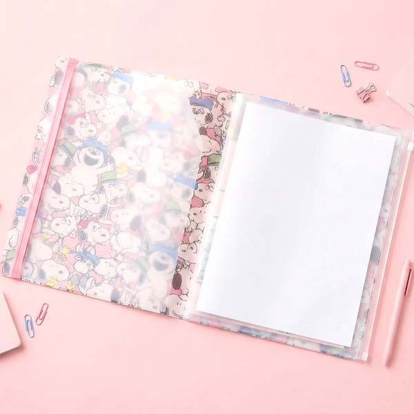 Sun-Star Peanuts Snoopy Clear Book - A4 - Siblings Collage