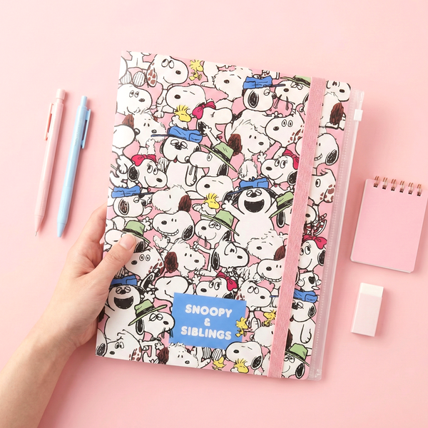 Sun-Star Peanuts Snoopy Clear Book - A4 - Siblings Collage