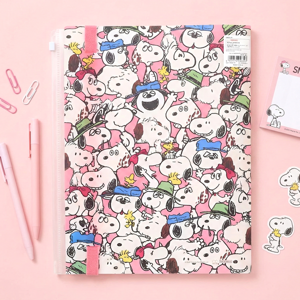 Sun-Star Peanuts Snoopy Clear Book - A4 - Siblings Collage