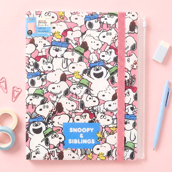 Sun-Star Peanuts Snoopy Clear Book - A4 - Siblings Collage