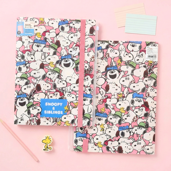 Sun-Star Peanuts Snoopy Clear Book - A4 - Siblings Collage