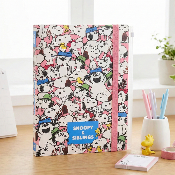 Sun-Star Peanuts Snoopy Clear Book - A4 - Siblings Collage