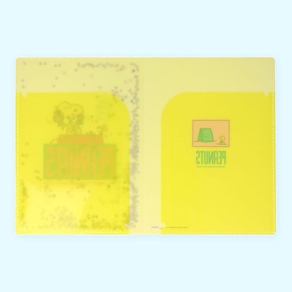 Sun-Star Peanuts Snoopy Glitter Folder - Yellow - New Limited Edition