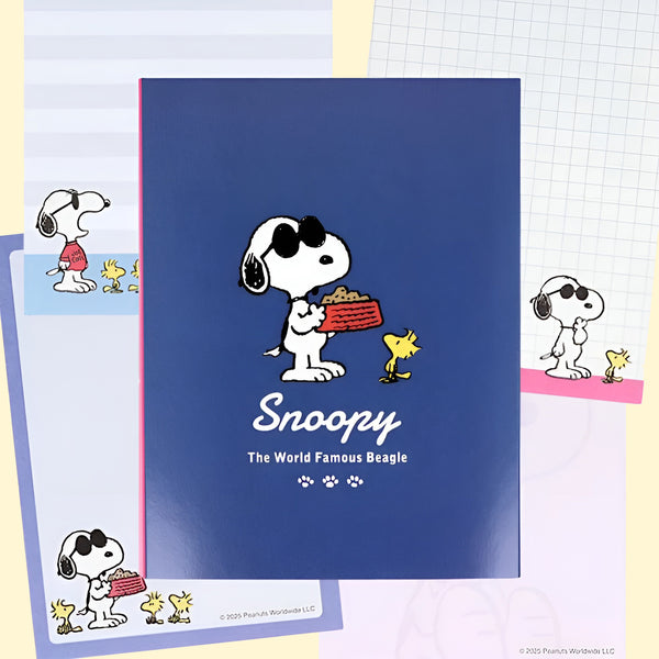 Sun-Star Peanuts Snoopy Memo Pad - Dark Blue - Limited Edition
