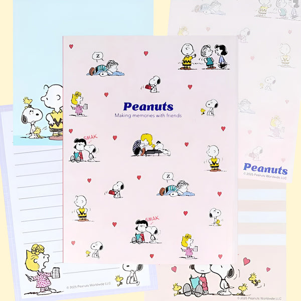 Sun-Star Peanuts Snoopy Memo Pad - Light Pink - Limited Edition
