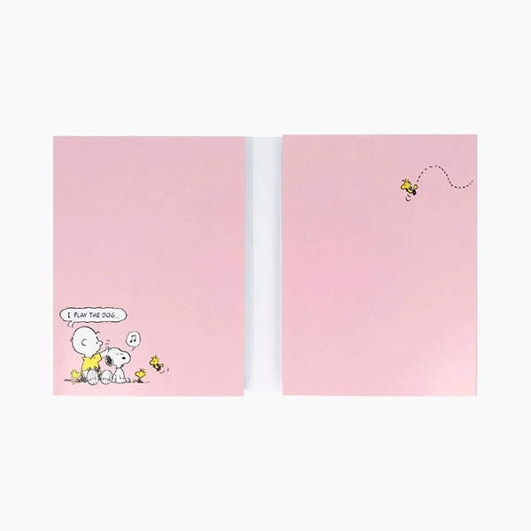 Sun-Star Peanuts Snoopy Memo Pad - Light Pink - Limited Edition
