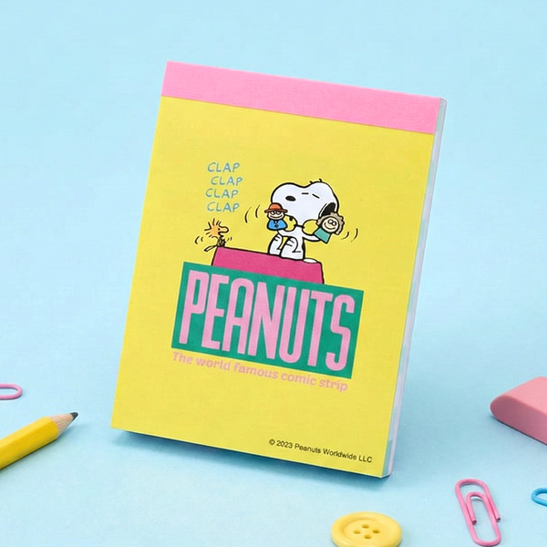 Sun-Star Peanuts Snoopy Memo Pad - Yellow - New Limited Edition