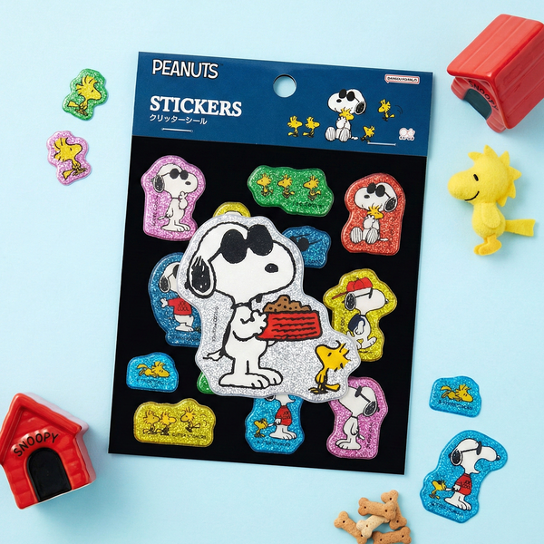 Sun-Star Peanuts Snoopy Stickers - Dark Blue - Limited Edition