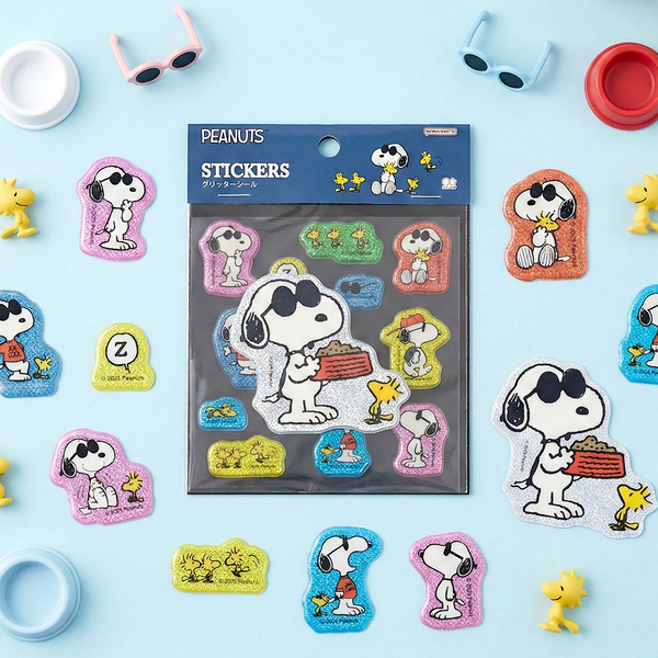 Sun-Star Peanuts Snoopy Stickers - Dark Blue - Limited Edition