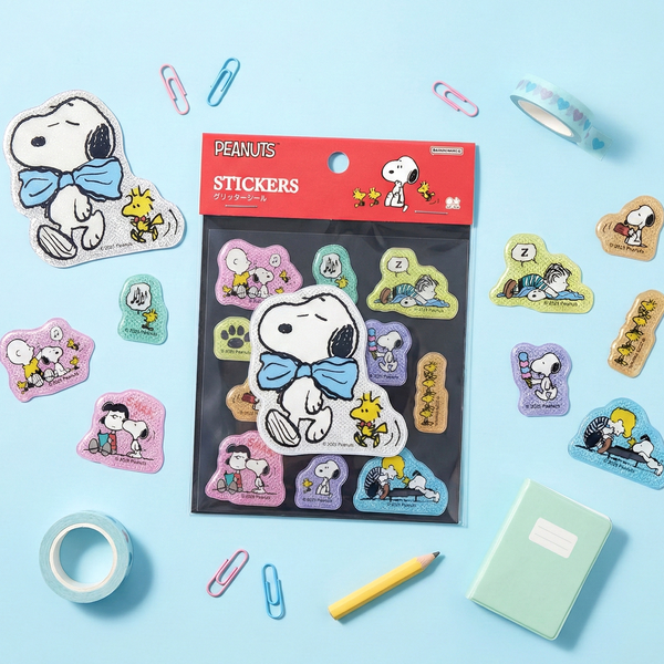 Sun-Star Peanuts Snoopy Stickers - Pink - Limited Edition