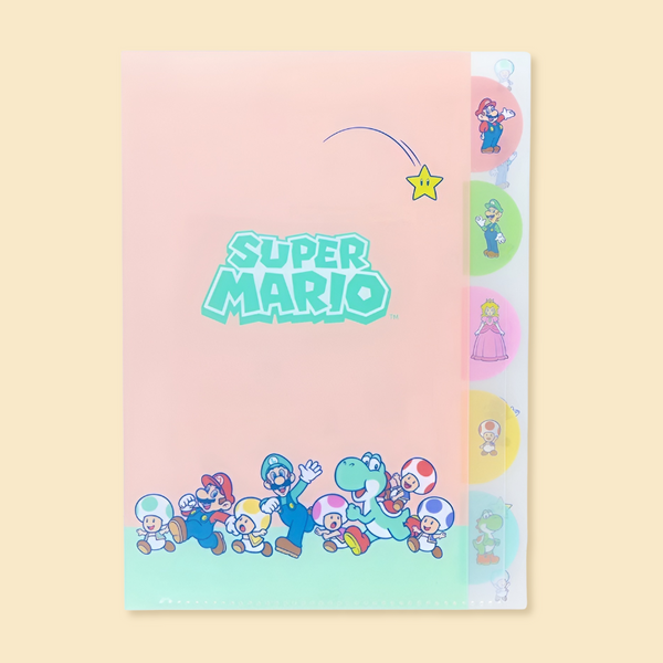 Sun-Star & Nintendo Super Mario Folder With Dividers - Mikata - Limited Edition