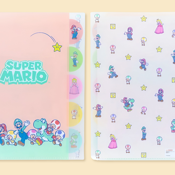 Sun-Star & Nintendo Super Mario Folder With Dividers - Mikata - Limited Edition