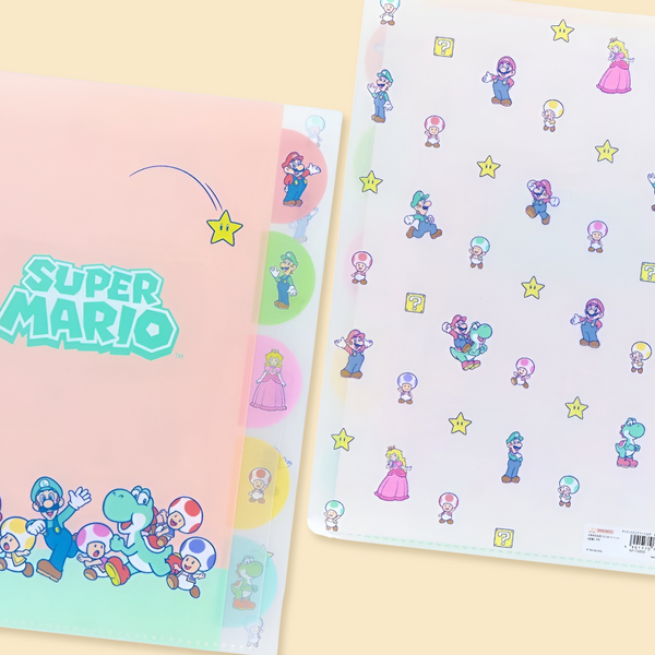 Sun-Star & Nintendo Super Mario Folder With Dividers - Mikata - Limited Edition