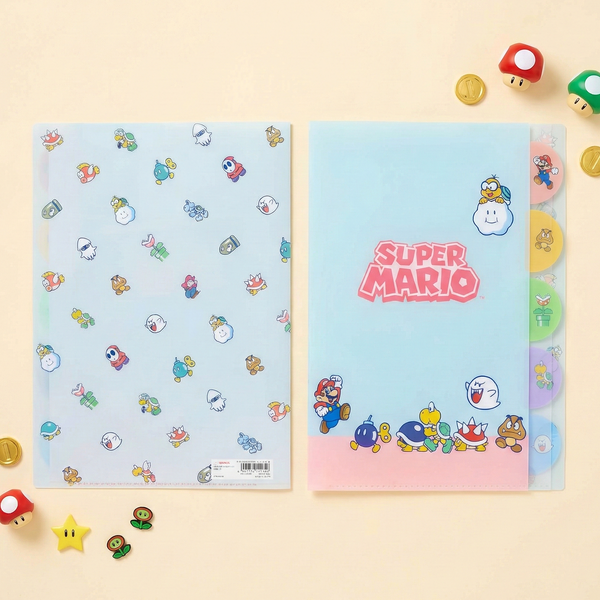 Sun-Star & Nintendo Super Mario Folder With Dividers - Teki - Limited Edition