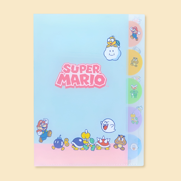 Sun-Star & Nintendo Super Mario Folder With Dividers - Teki - Limited Edition