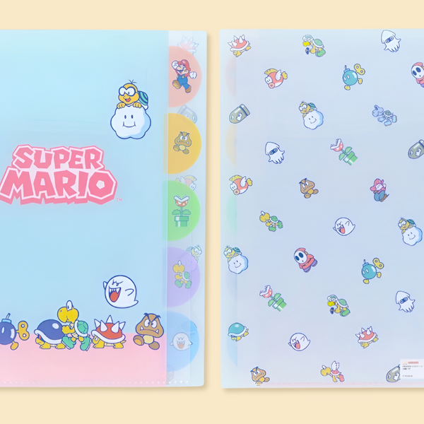 Sun-Star & Nintendo Super Mario Folder With Dividers - Teki - Limited Edition