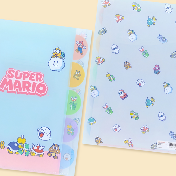 Sun-Star & Nintendo Super Mario Folder With Dividers - Teki - Limited Edition