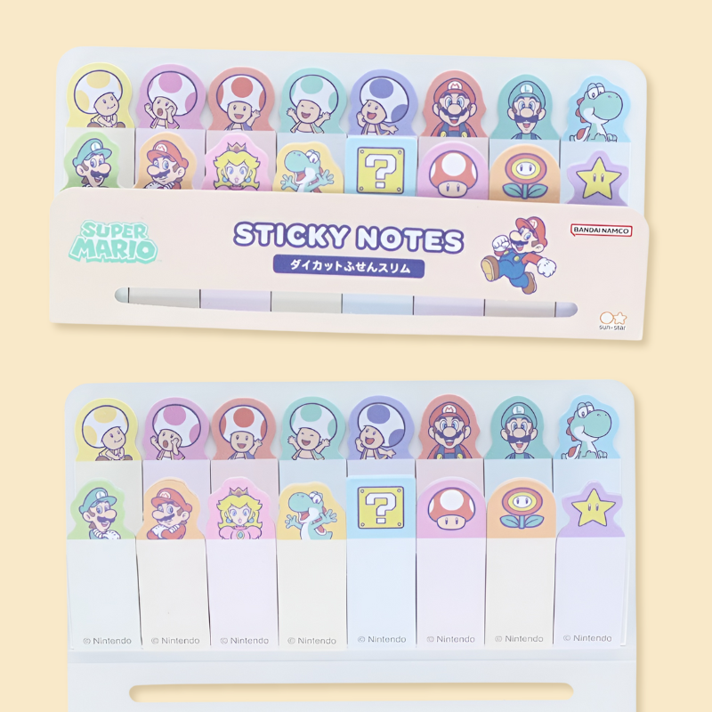 Sun-Star & Super Mario Sticky Notes - Limited | Kawaii Pen Shop
