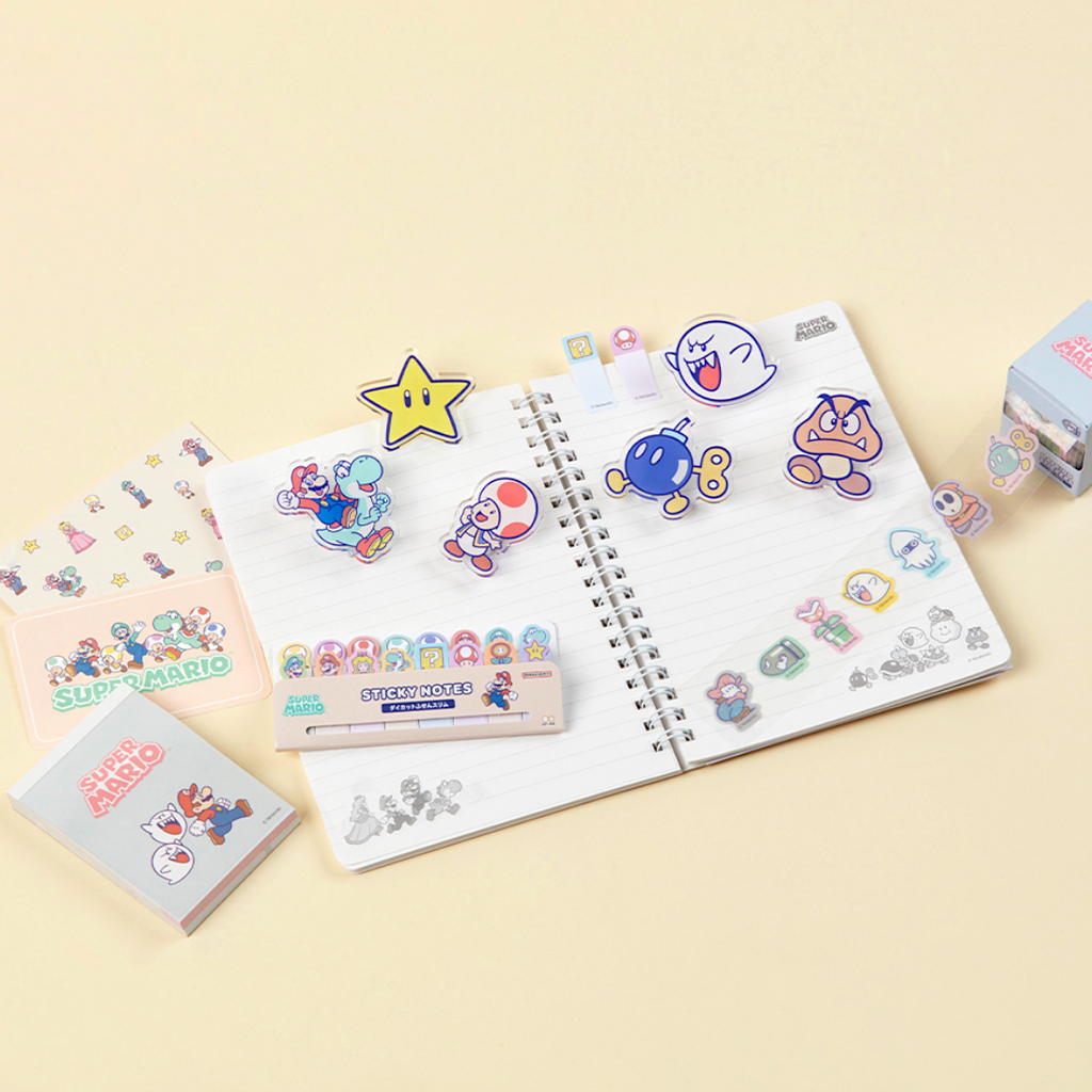 Sun-Star & Super Mario Sticky Notes - Limited | Kawaii Pen Shop