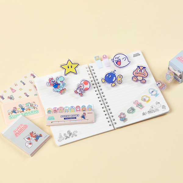 Sun-Star & Nintendo Super Mario Index Sticky Notes - Limited Edition