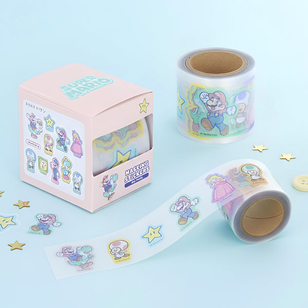 Sun-Star & Nintendo Super Mario Masking Sticker Roll - Limited Edition