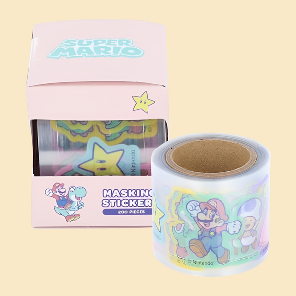 Sun-Star & Nintendo Super Mario Masking Sticker Roll - Limited Edition