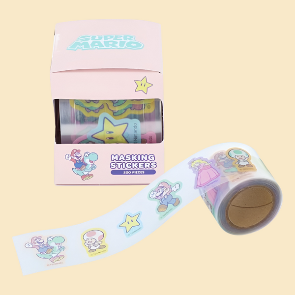 Sun-Star & Nintendo Super Mario Masking Sticker Roll - Limited Edition